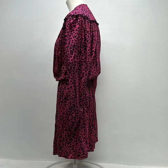 Zadig And Voltaire Reveal Mini Dress Leopard Animal Print Pink Black Size Small - Picture 7 of 13